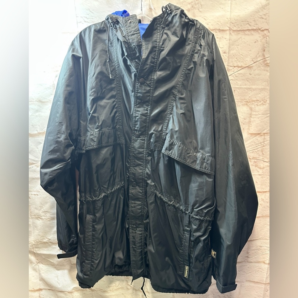 Helly Hansen Mens‎ Jacket Windbreaker Coat Large Black Packable Lightweigh..